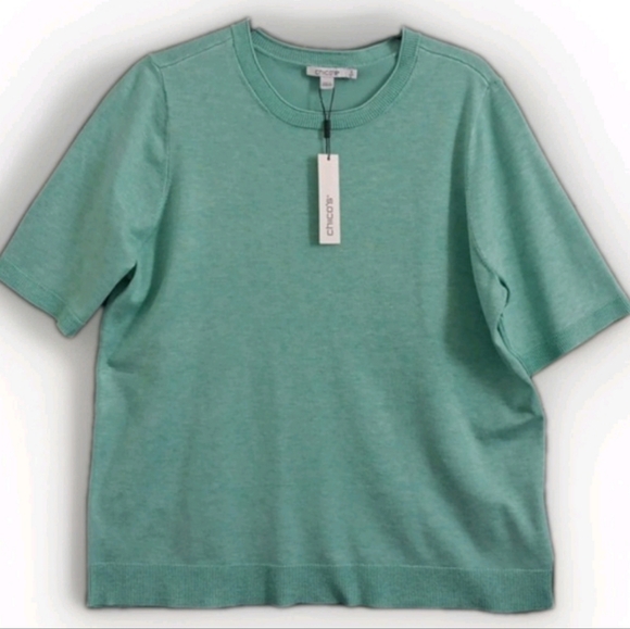 Chico's Mint Green Knit Top - Picture 7 of 8